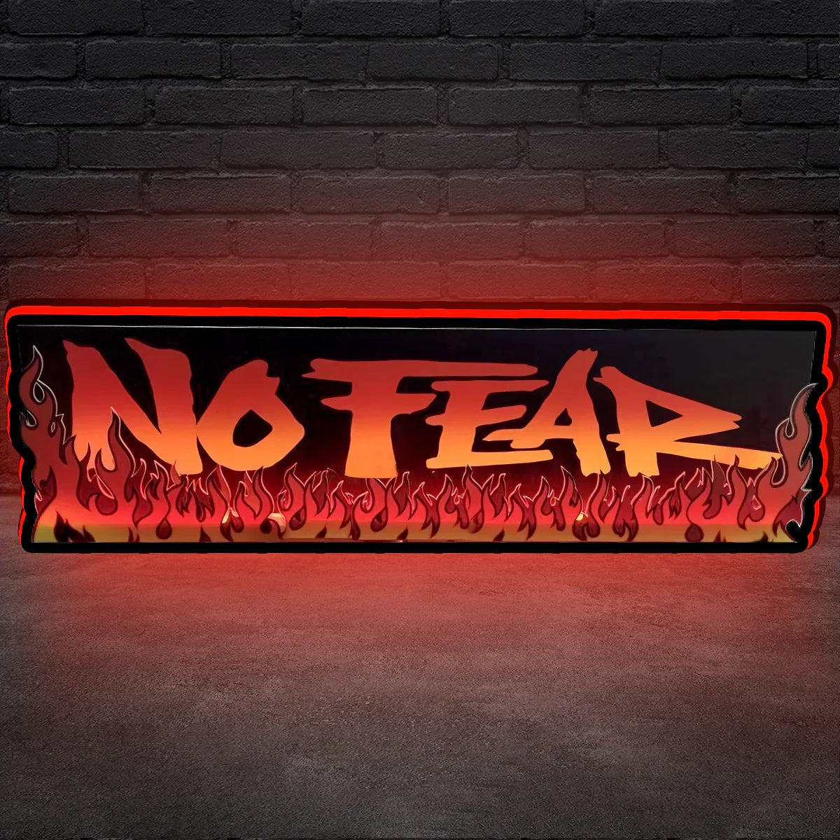 Panneau LED « No Fear Dangerous Sports », caisson lumineux imprimé en 3D, alimenté par USB et entièrement réglable