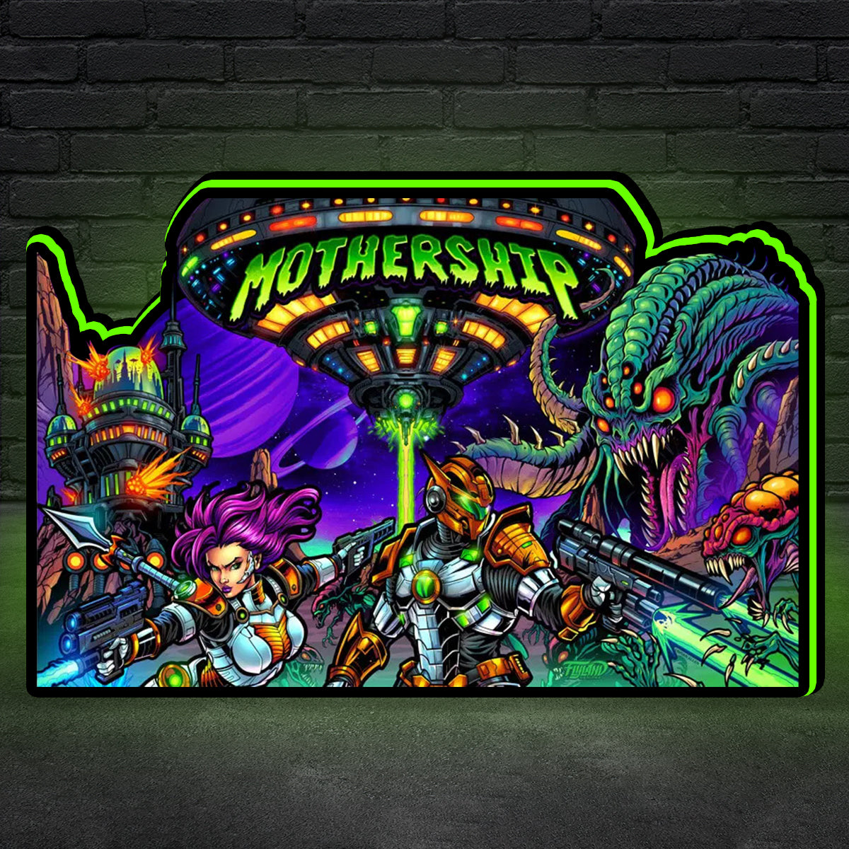 Mothership Pinball Topper 3D LED Light Box, for Pinball Arcade Game fa ...