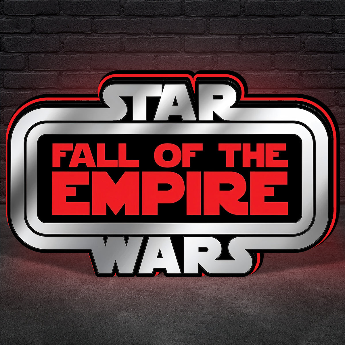 Star War Fall of Empire Logo Led lightbox for Pinball Machine, 3D Printed Lightbox USB Powered & Full Dimmable