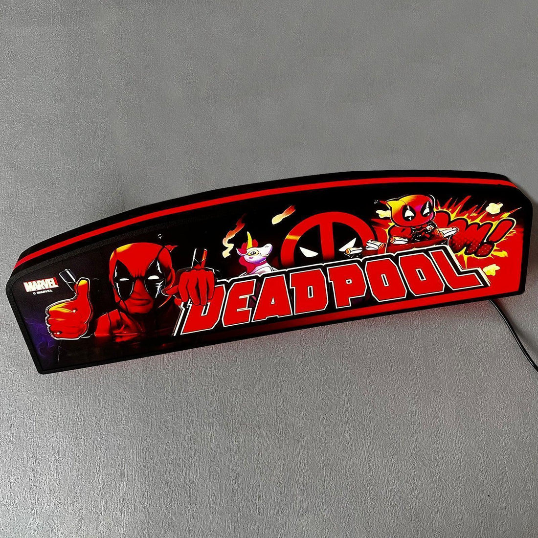 New Arrival Deadpool Pinball LED Lightbox, Deadpool Pinball Topper, Di ...