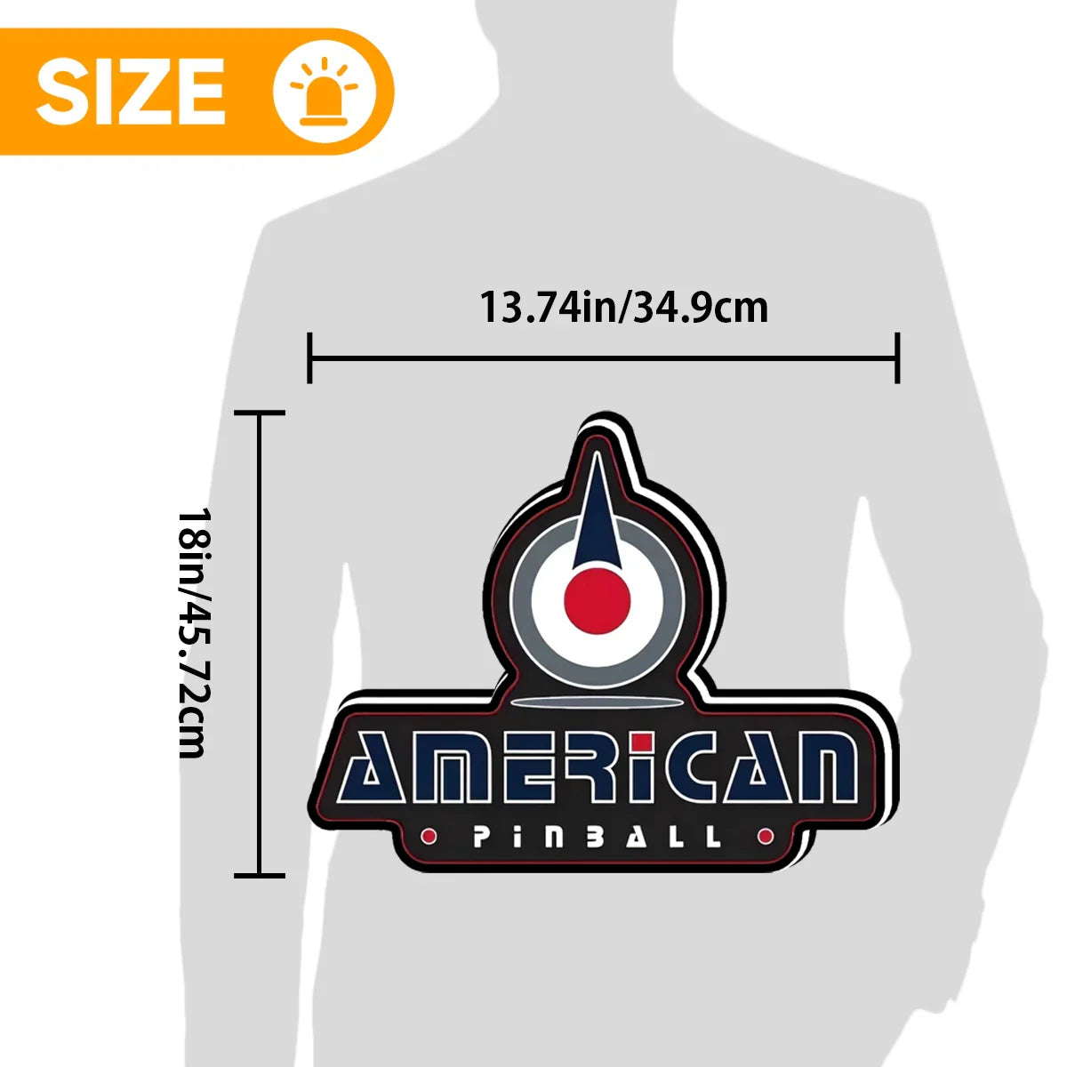 American Pinball Logo 3D Printed LED Lightbox Game Lightbox Logo 3D LED Light Box Retro Mega Drive Logo LED Lightbox Arcade Games Lightbox