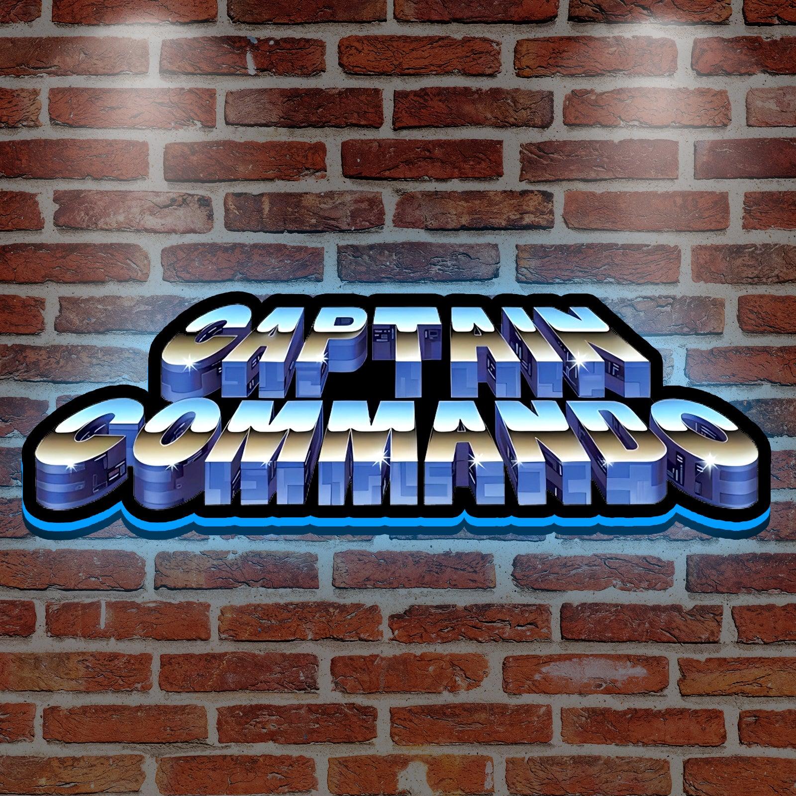 Captain Commando 3D-gedruckter LED-Leuchtkasten für die Gaming-Zimmer-Dekoration 