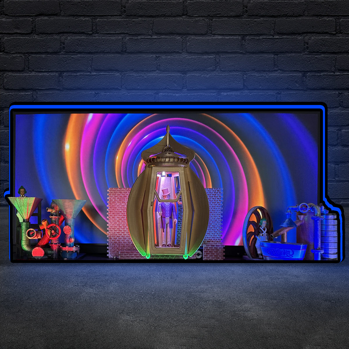 Willy Wonka and the Chocolate Factory Pinball Topper 3D LED Lightbox for JJP, Rock Your Game