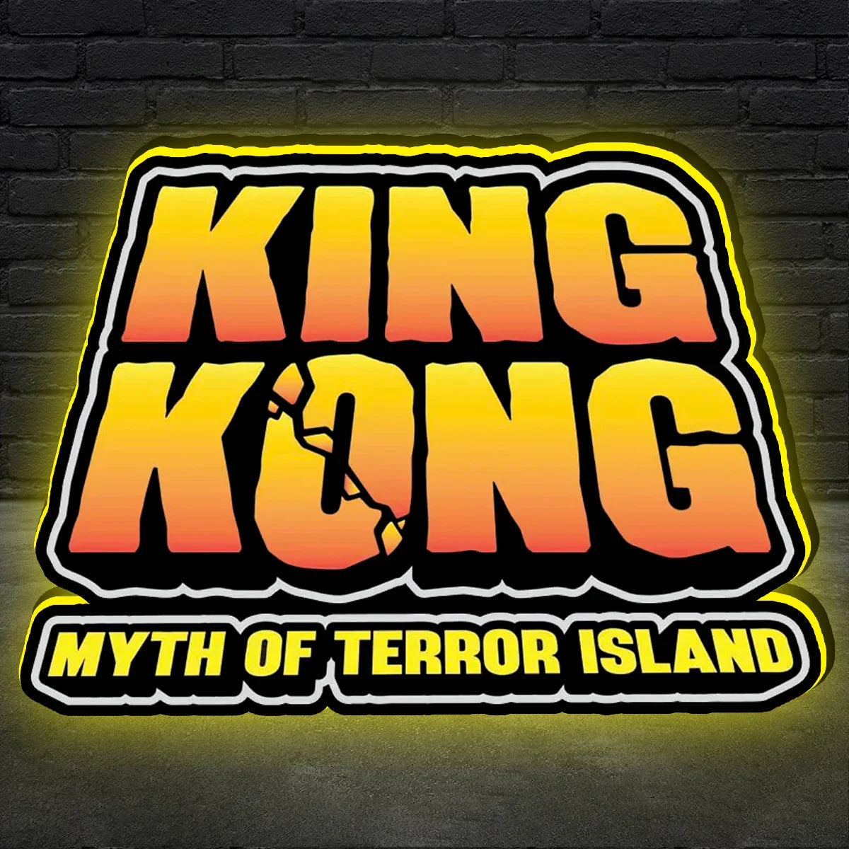 King Kong Logo LED Sign, 3D Printed, USB Powered & Full Dimmable