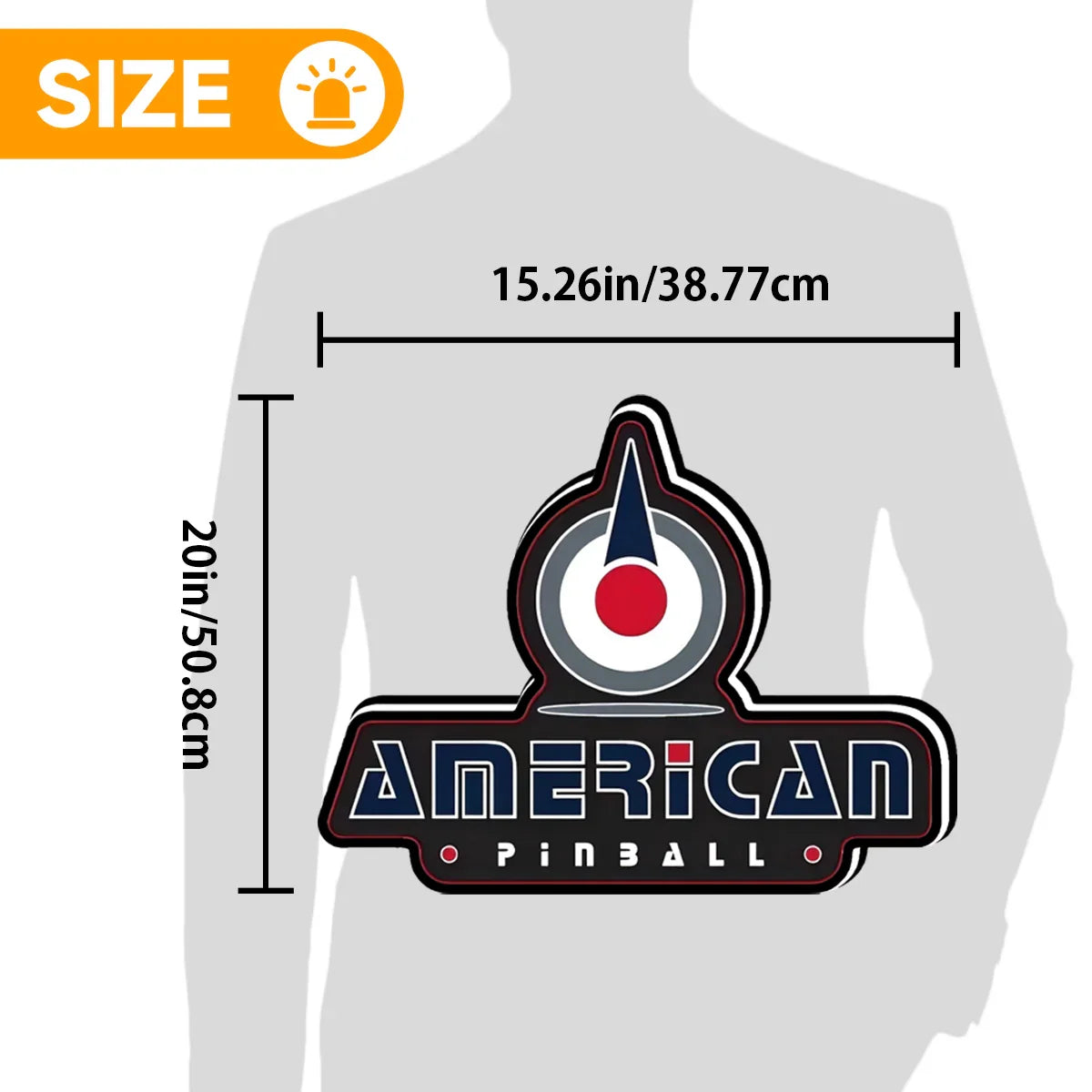 American Pinball Logo 3D Printed LED Lightbox Game Lightbox Logo 3D LED Light Box Retro Mega Drive Logo LED Lightbox Arcade Games Lightbox