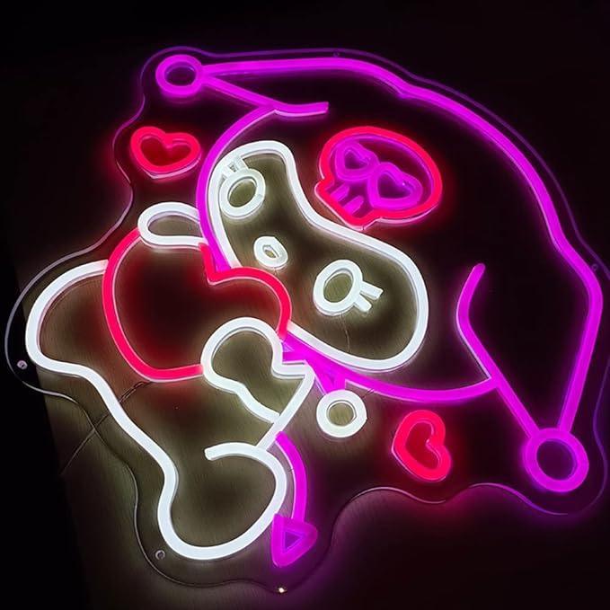 Kuromi Neon Sign with Heart – FYLZGO