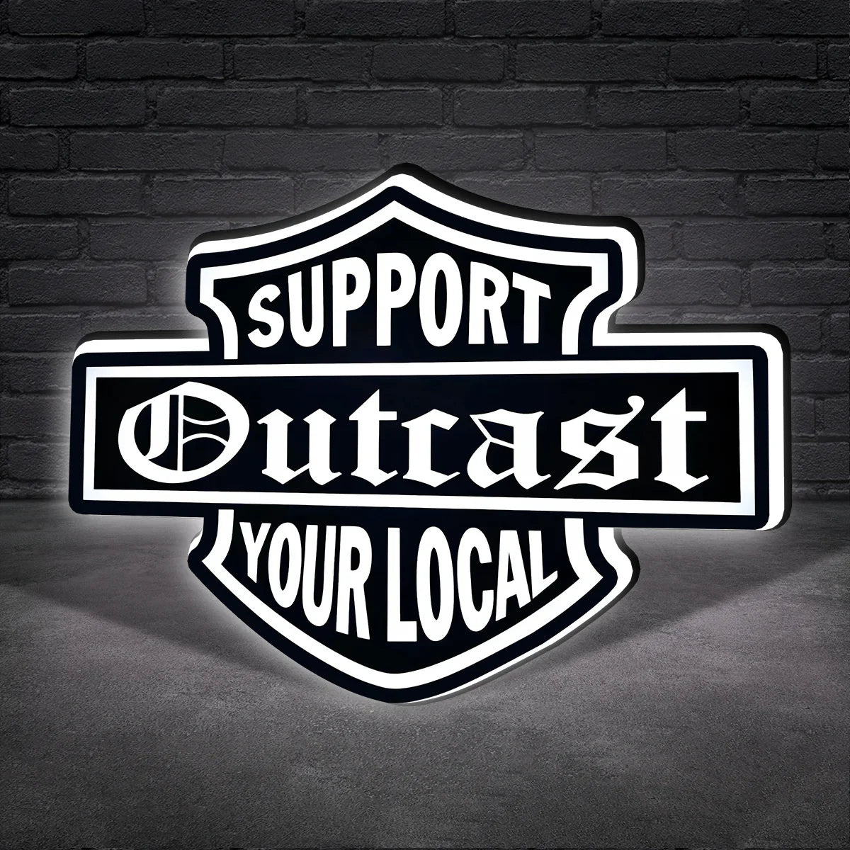 Customized 3D Printed Lightbox Lamp Light, Support Ultracash Your Local Logo 3D Printed Lightbox