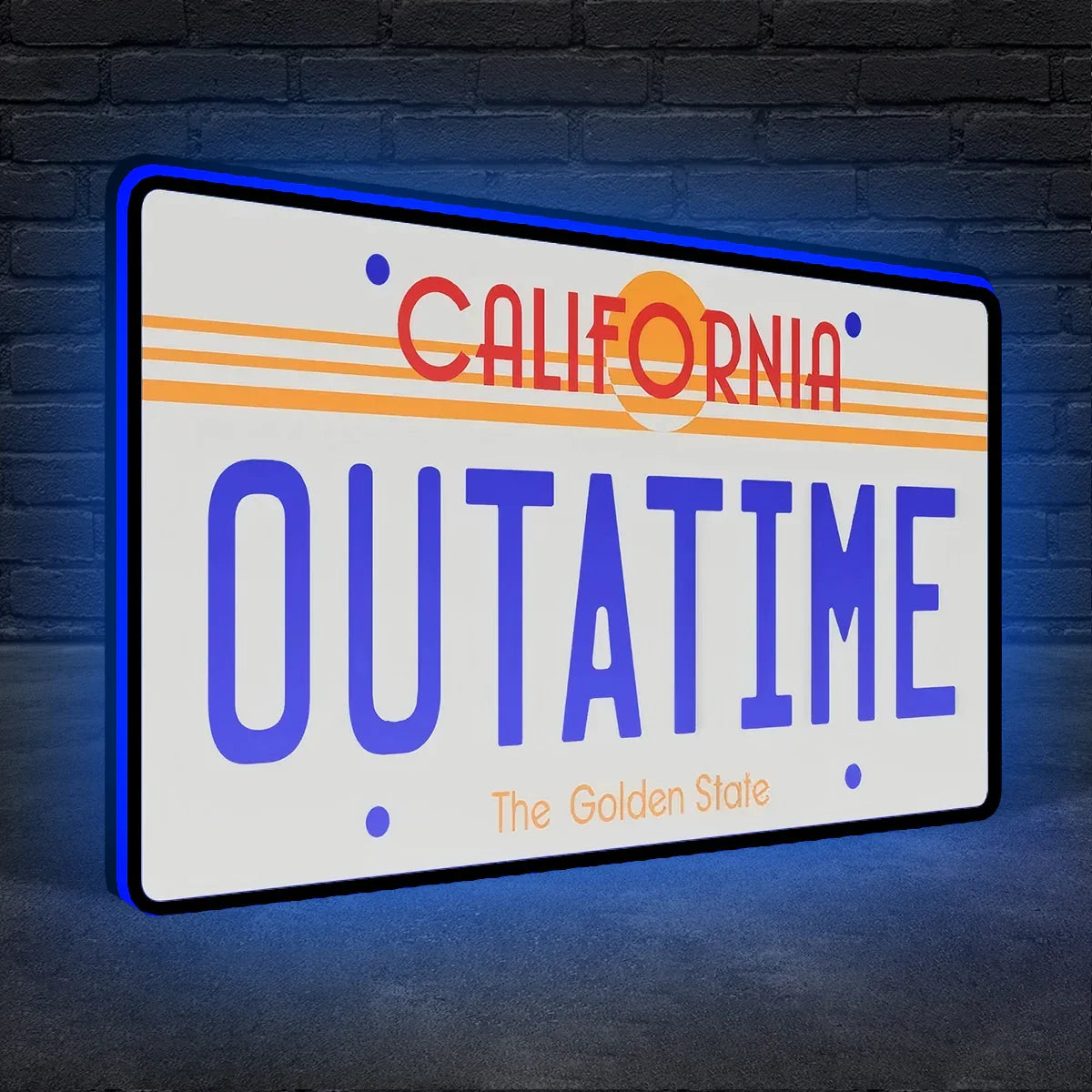 Back To The Future Outatime License Plate Led lightbox for Pinball Machine, 3D Printed Lightbox USB Powered & Full Dimmable