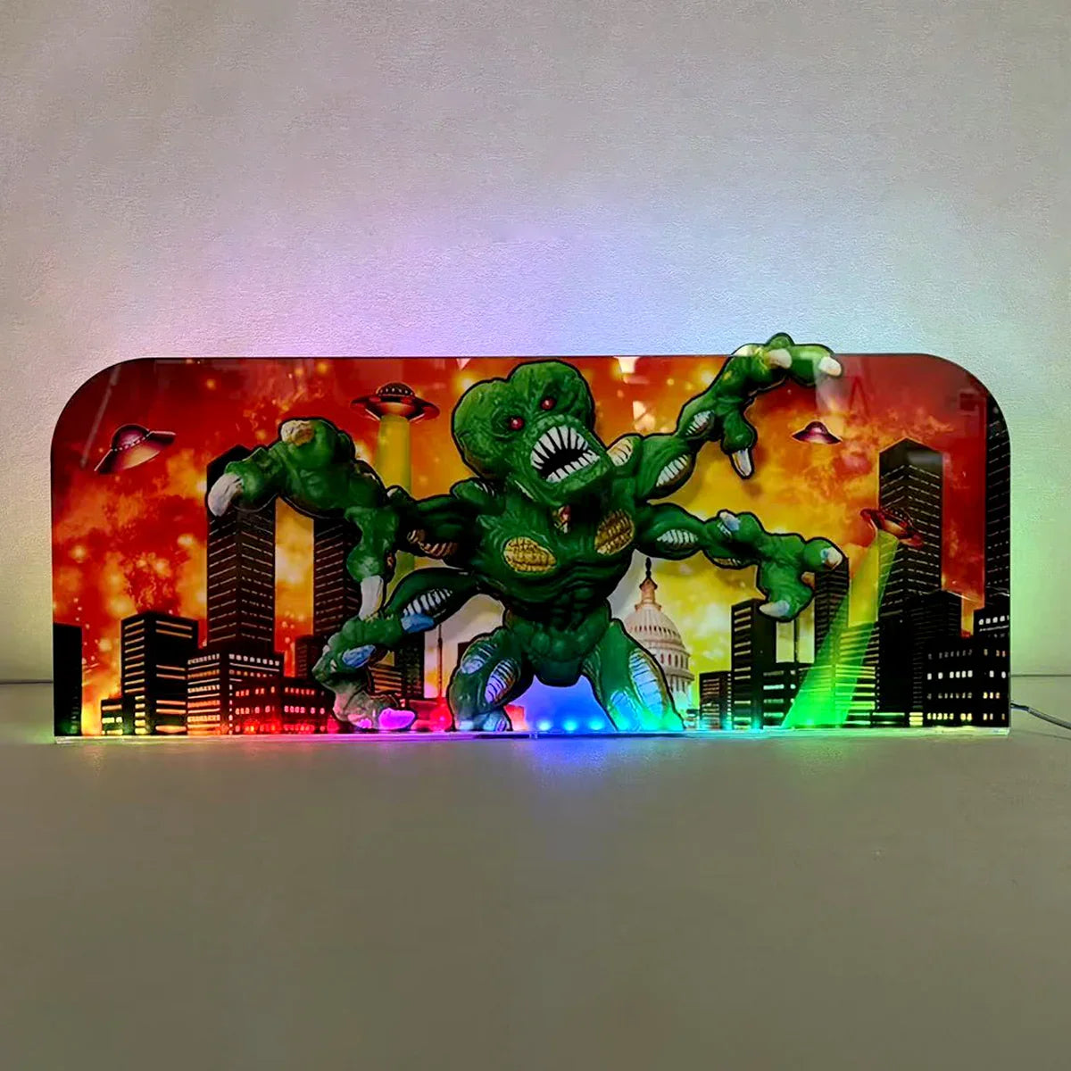 Attack from Mars Pinball Acrylic LED Topper, for CGC Pinball Machine, Arcade 1up Pinball Topper