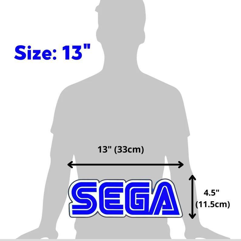 SEGA Game Room Decoration Logo SEGA CD, SEGA Genesis, SEGA Saturn and SEGA 3D Lightbox