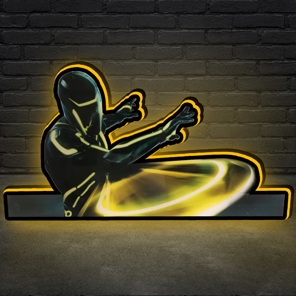 Tron-Flipper-Topper, 3D-gedruckter Leuchtkasten mit USB-Banddimmung, Wanddekoration für die Männerhöhle