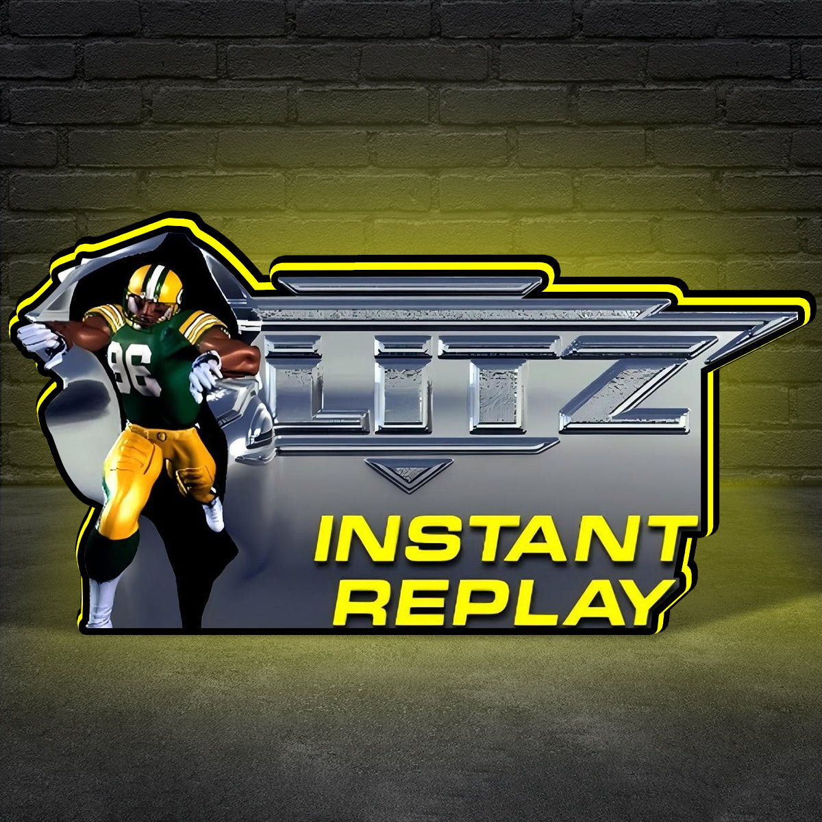 NFL Blitz 99 3D Printed LED Lightbox for Gaming Room Decor, Classic Arcade Gaming Lightbox