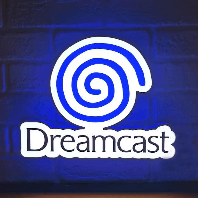 Sega Dreamcast Logo for Game Room Decor 3D Printed LED Light Box - FYLZGO Signs