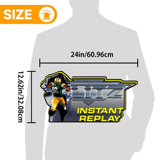 NFL Blitz 99 3D Printed LED Lightbox for Gaming Room Decor, Classic Arcade Gaming Lightbox