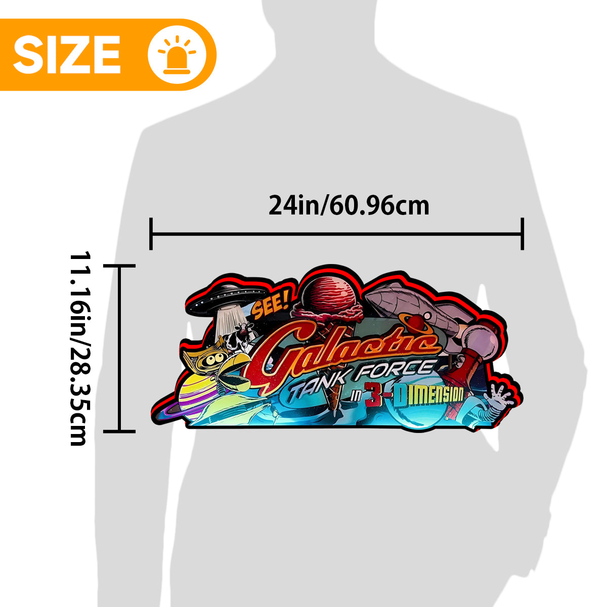 Galatic Tank Force Pinball Topper Lightbox for American Pinball Machine, Arcade Gaming Light box for Man's Cave