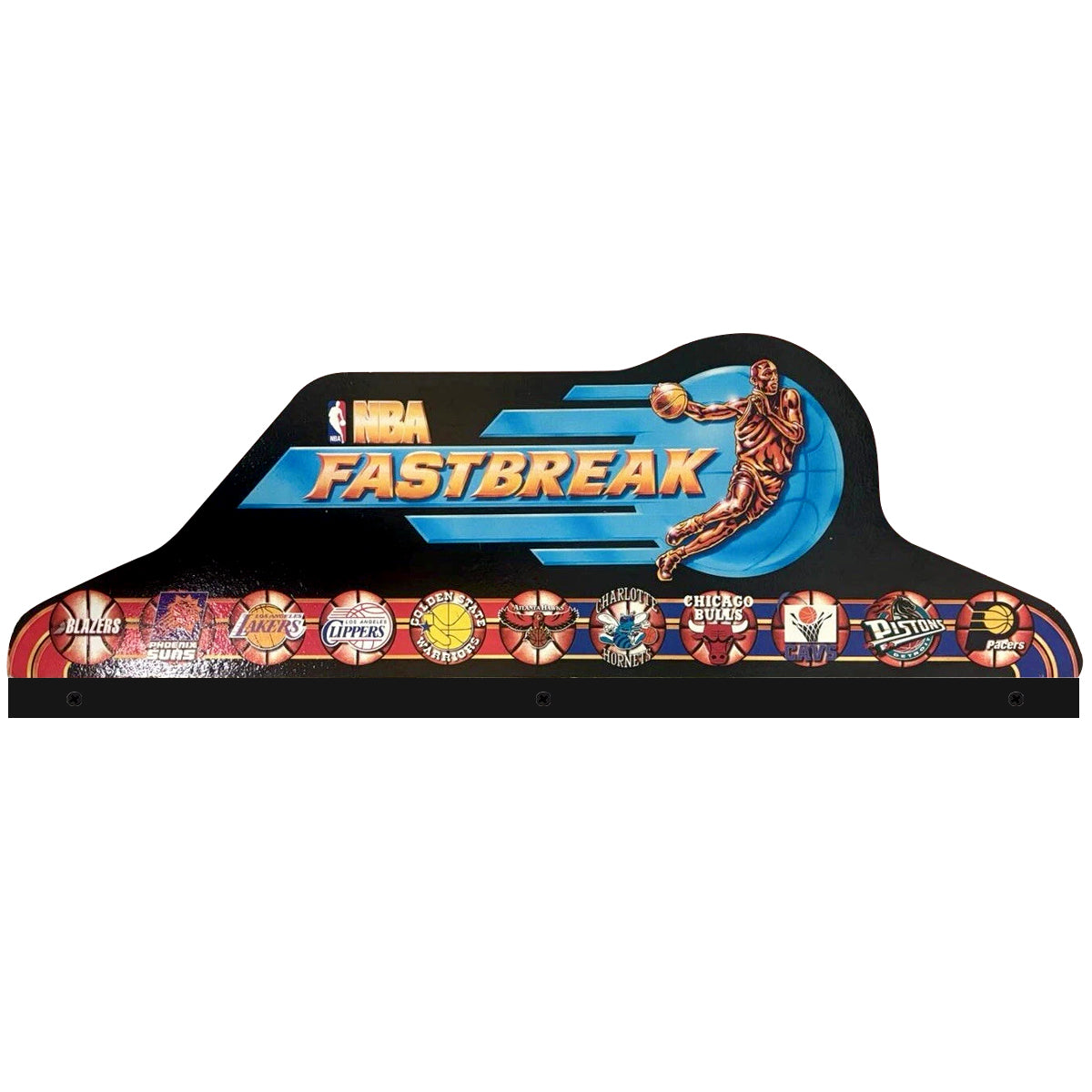 NBA Fastbreak Topper 3D Acryl-LED-Topper, Flipperfinger für Bally Flipperautomaten, Flipperaufsatz