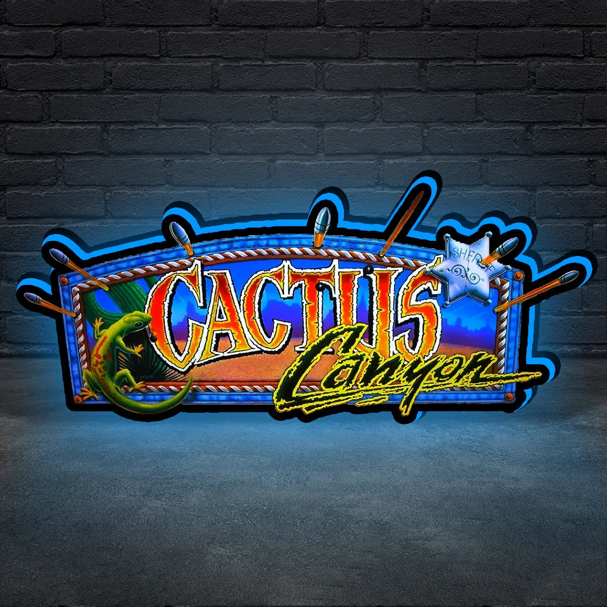 Cactus Canyon Remake Pinball Topper, Video Game Machine LED Lightbox , Pinball Arcade Decor,  Special Edition Topper for CGC Pinball Machine