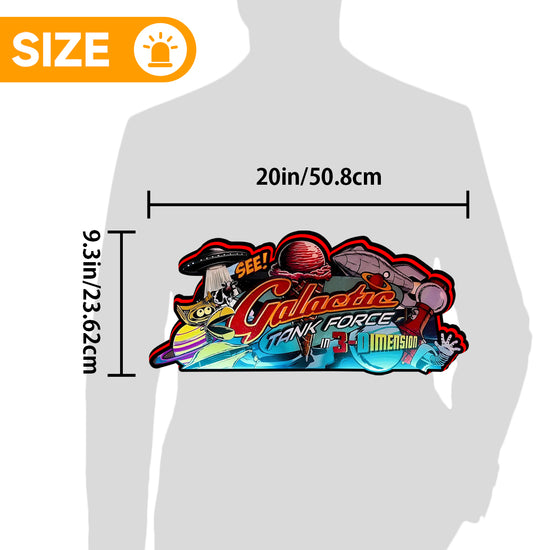 Galatic Tank Force Pinball Topper Lightbox for American Pinball Machine, Arcade Gaming Light box for Man's Cave