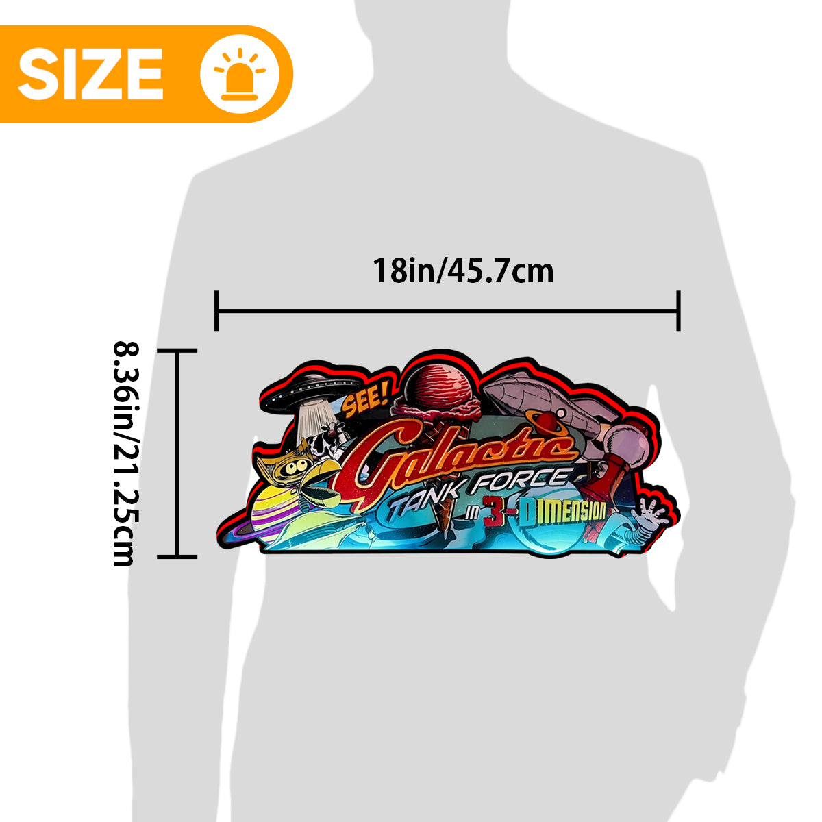 Galatic Tank Force Pinball Topper Lightbox for American Pinball Machine, Arcade Gaming Light box for Man's Cave