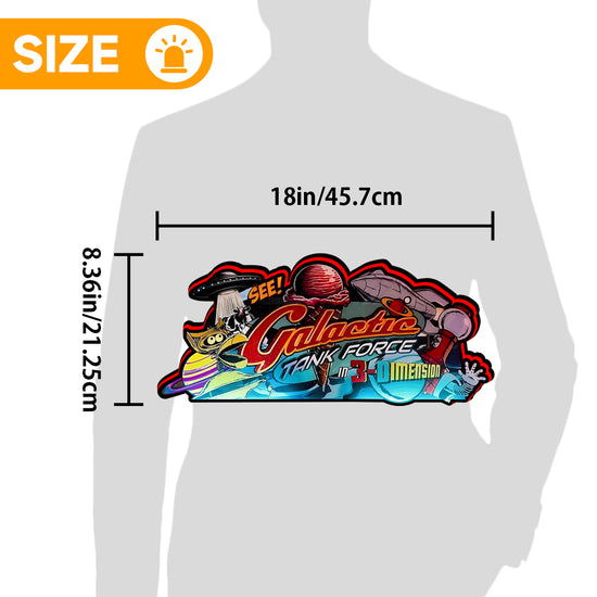 Galatic Tank Force Pinball Topper Lightbox for American Pinball Machine, Arcade Gaming Light box for Man's Cave