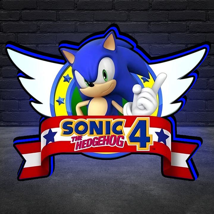 Sonic The Hedgehog Genesis 30th Anniversary 4" 3D Printed LED Lightbox Game Lightbox