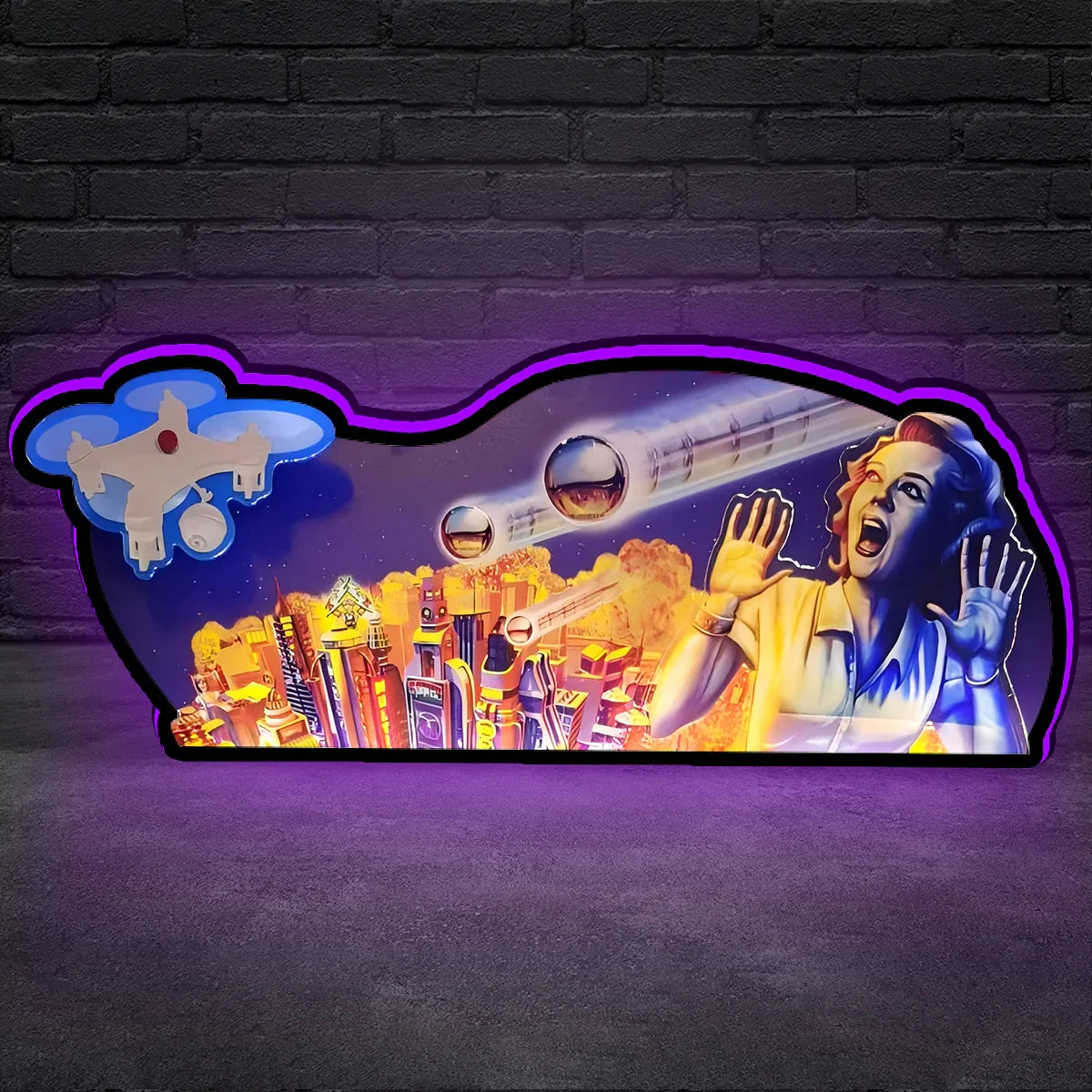 Dialed In Pinball Topper LED-Leuchtkasten, 3D-gedruckter Leuchtkasten für die limitierte Flipperautomaten-Edition Jersey Jack Pinball