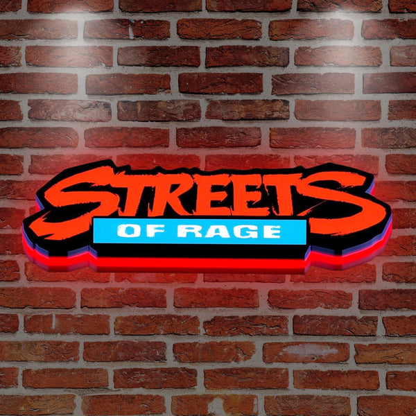 Neon Sign Rage Rage 3D Printed LED Lightbox Street of Rage – FYLZGO Signs