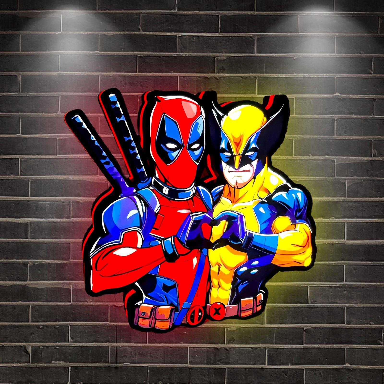 Deadpool & wolverine Game Lightbox 3D Printed LED Lightbox – FYLZGO Signs