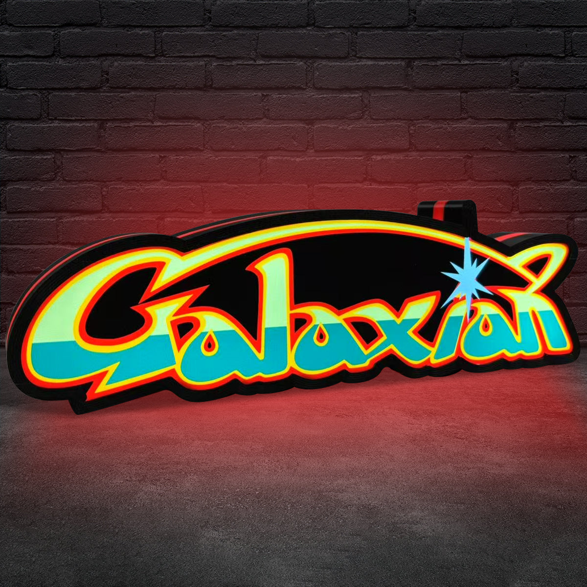 Boîte à lumière LED imprimée en 3D Crisis II pour la décoration de la salle de jeux