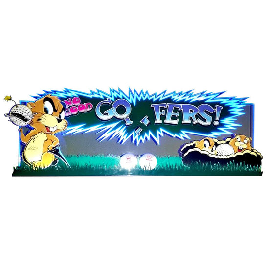 Décoration de flipper No Good Gofers, décoration LED 3D en acrylique, pour flipper