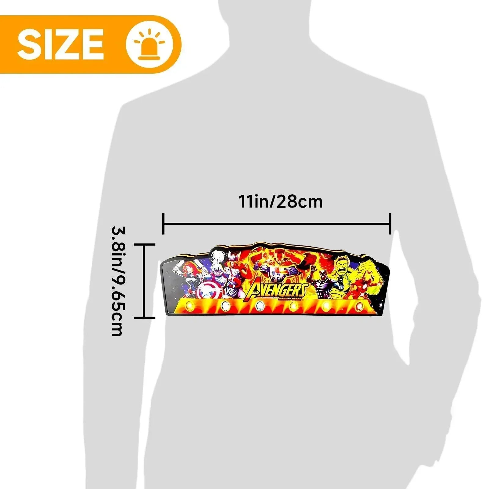 New Arrival Avengers Infinity Quest Pinball Topper 3D printed lightbox art Marvel LED, Dimmable, and USB powered