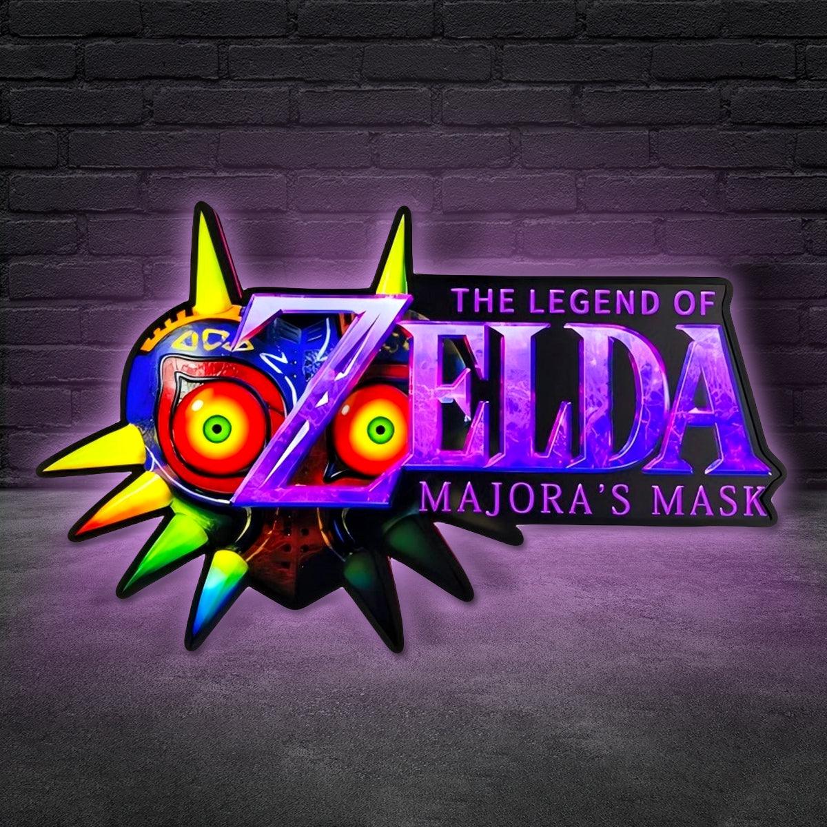 Legend of Zelda Majora's Mask Logo LED Light Box Unique Game Decor, Ze ...