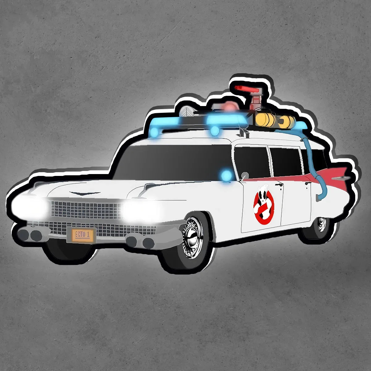 Ghostbusters Auto Ecto-1 Leuchtkasten, USB-betrieben mit Dimmfunktion, perfekte Dekoration