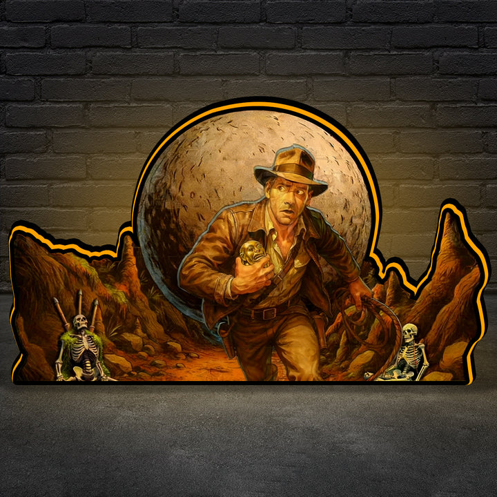 Indiana Jones Pinball Topper Lightbox Arcade Gaming Light box for Man's Cave