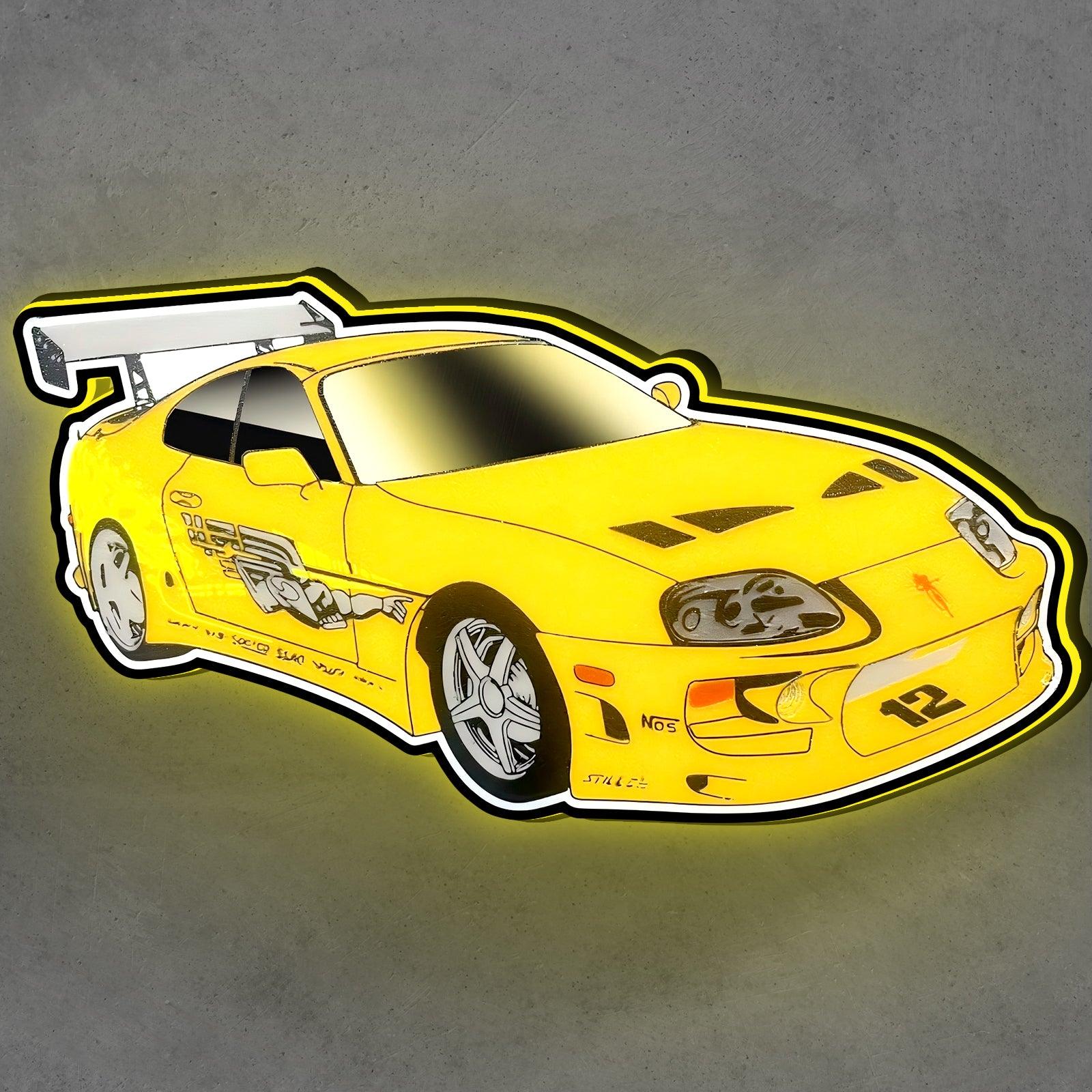 Toyota Supra mehrfarbige 3D-gedruckte Leuchtbox