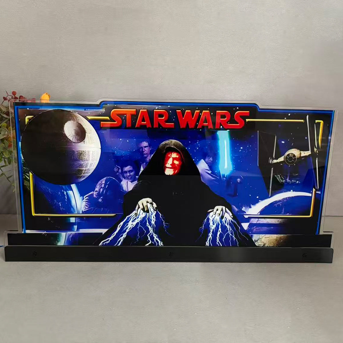 Décoration de flipper Star Wars Seigneur Sith 3D en acrylique LED pour flipper Stern