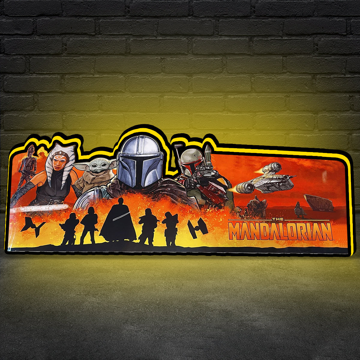 LED-Leuchtkasten für den Flipperautomaten „The Mandalorian“, Dekoration für Flipperautomaten der Stern-Serie