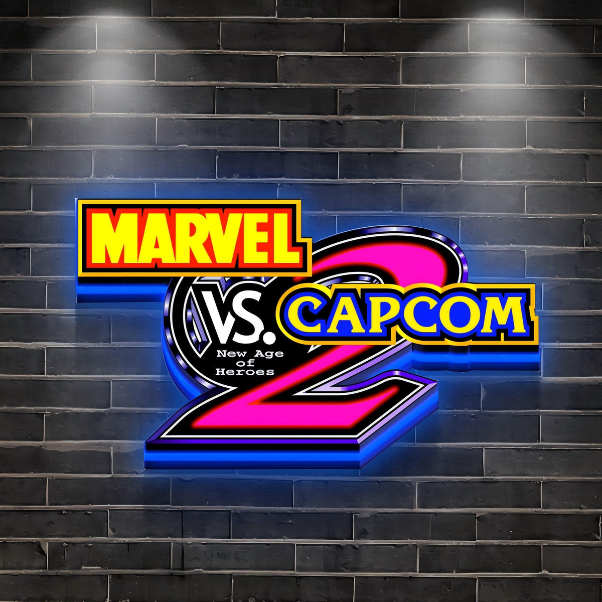 Marvel V Capcom 2 LED Lightbox, Perfect for Game Room & Arcade Topper ...