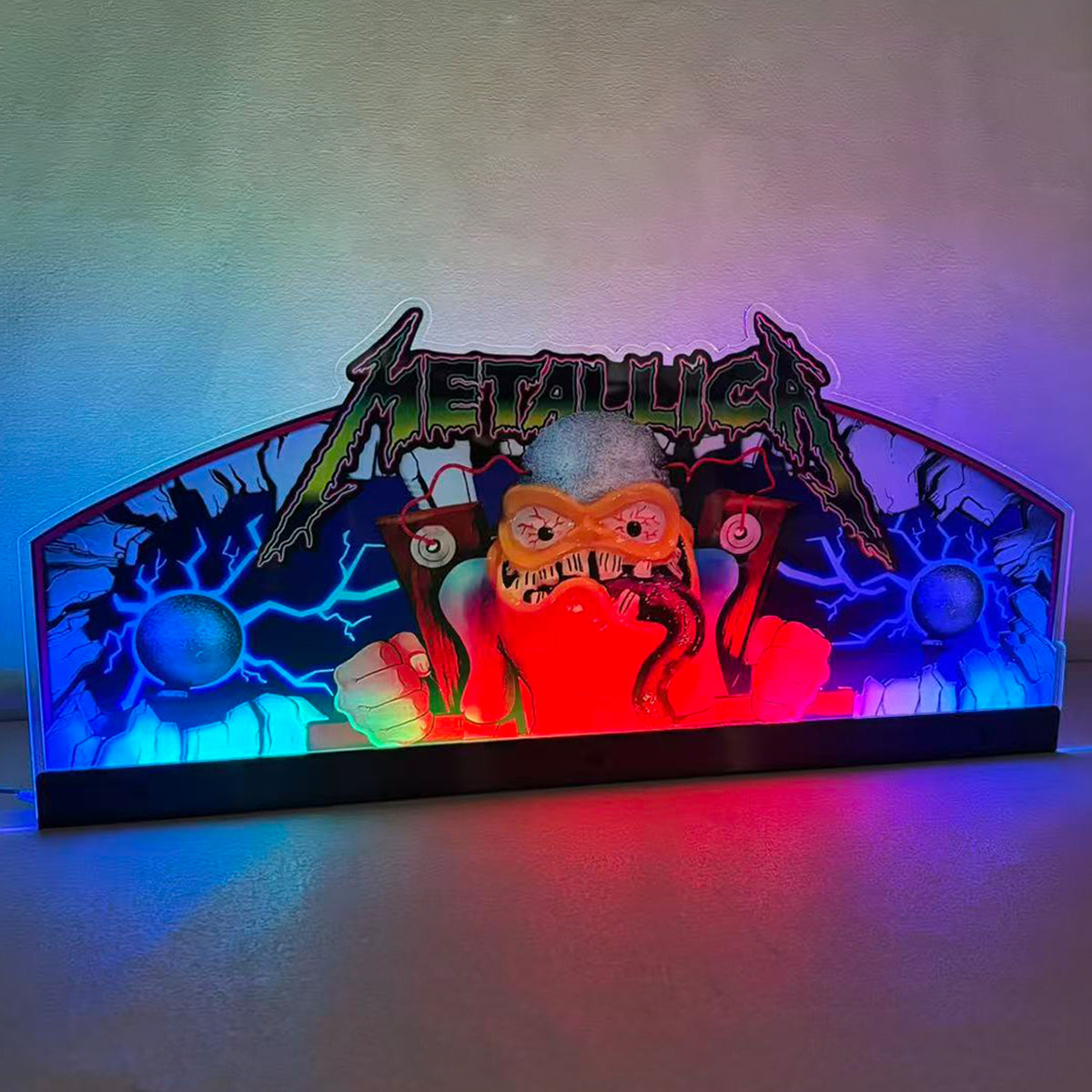 Metallica Pinball Acrylic LED Topper, for Pinball Machine, Pinball Topper