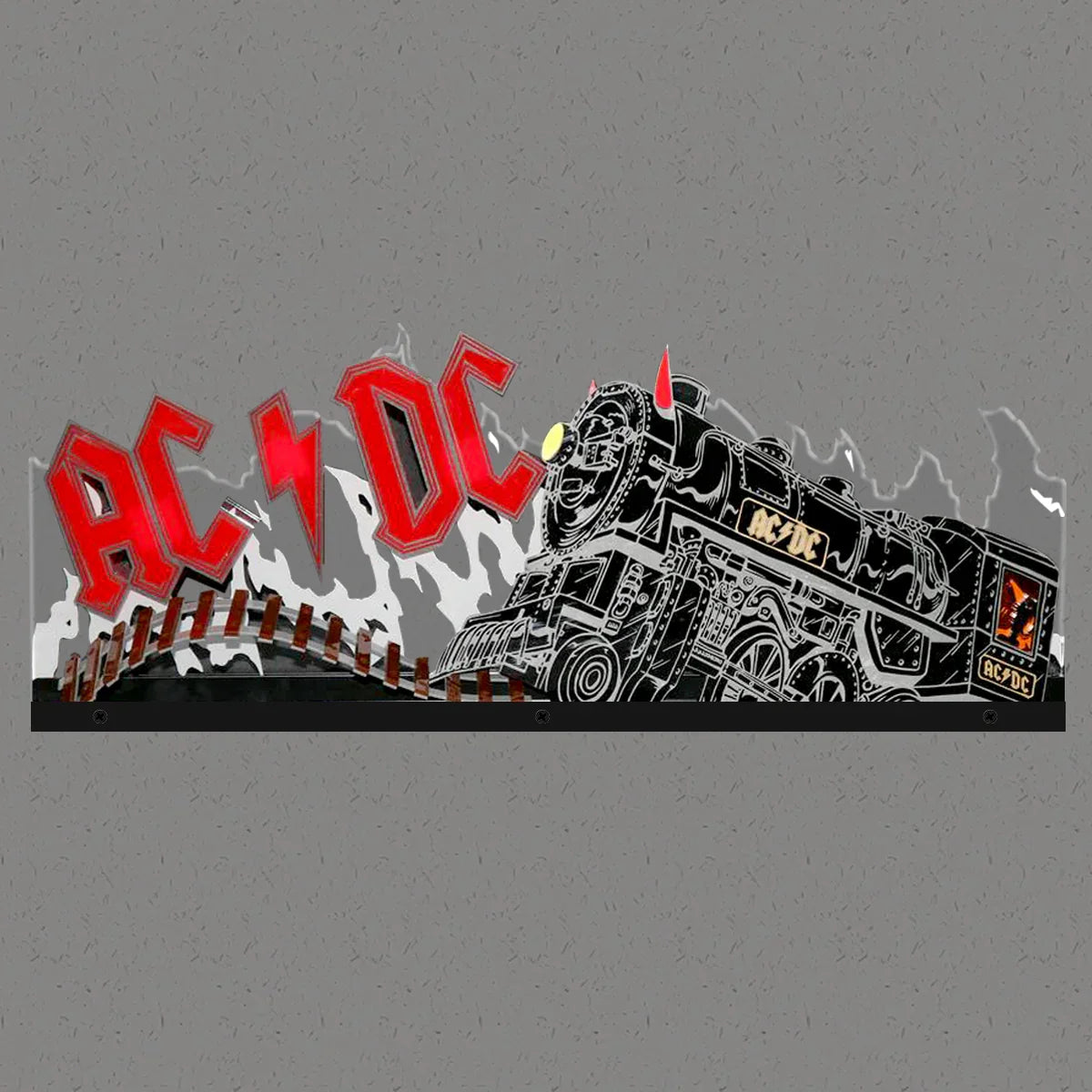 AC/DC Topper 3D Acryl-LED-Topper, für Stern Flipperautomaten, Flipper-Topper