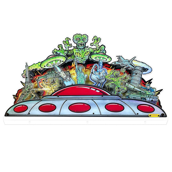 Attack From Mars Topper 3D Acrylic LED Topper, for Pinball Machine, Pinball Topper