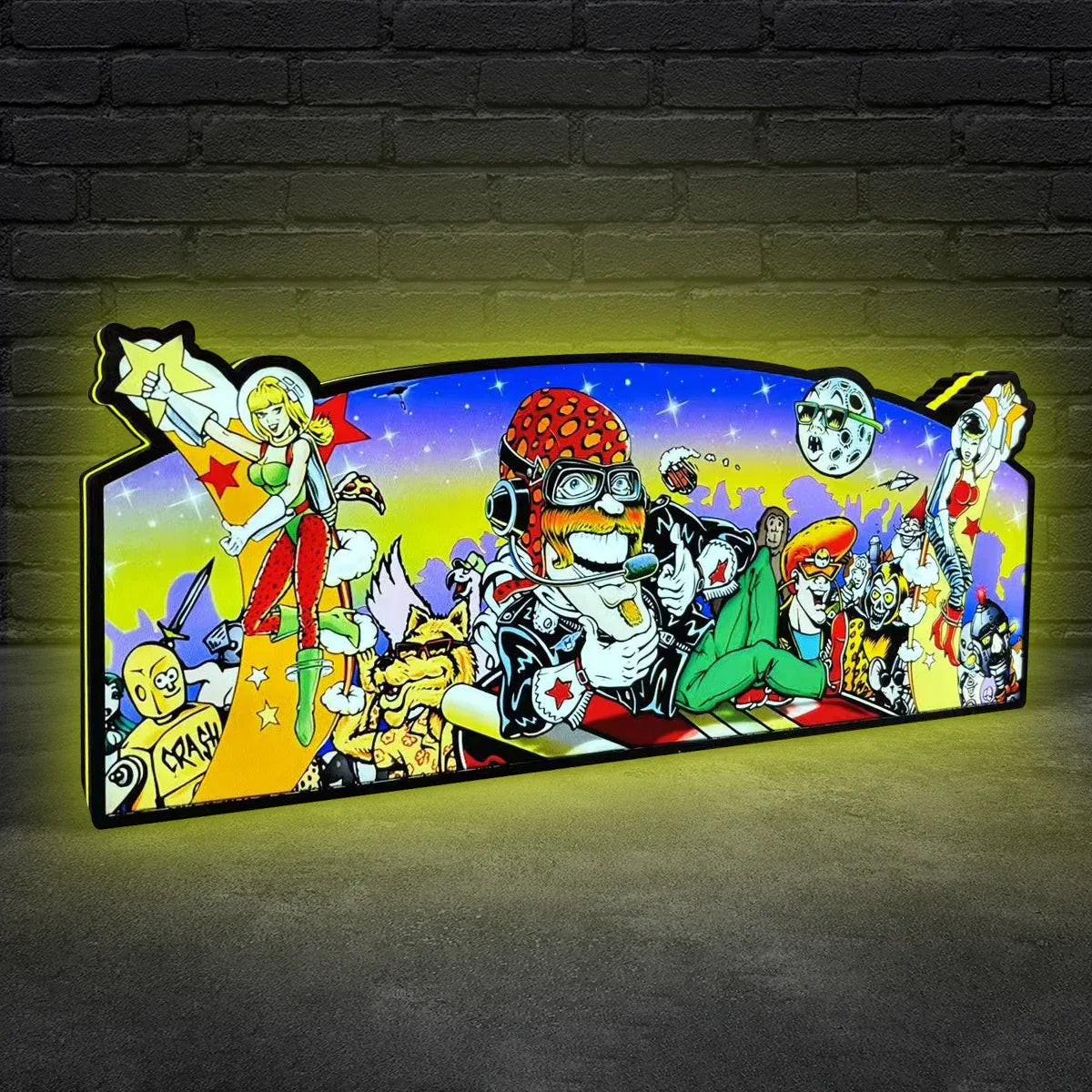 DR. Dude Pinball Topper LED Lightbox,  Party Zone 3D Printed Lightbox Rock Your Game