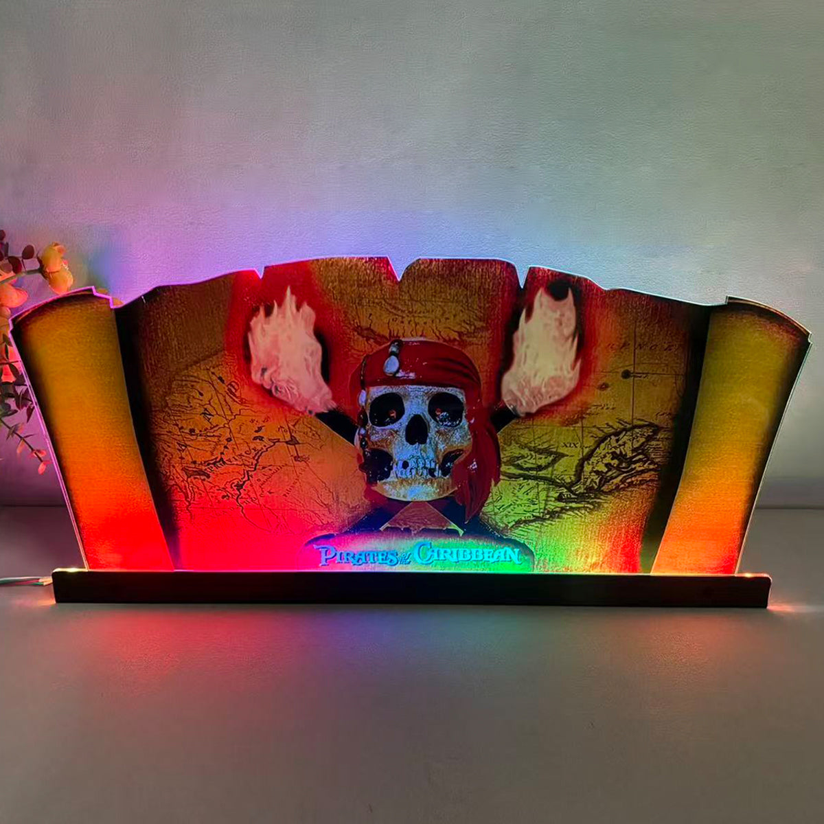 Pirates of the Caribbean Pinball Topper 3D Acrylic LED Topper, For Jersey Jack JJP Pinball Machine, Pinball Topper