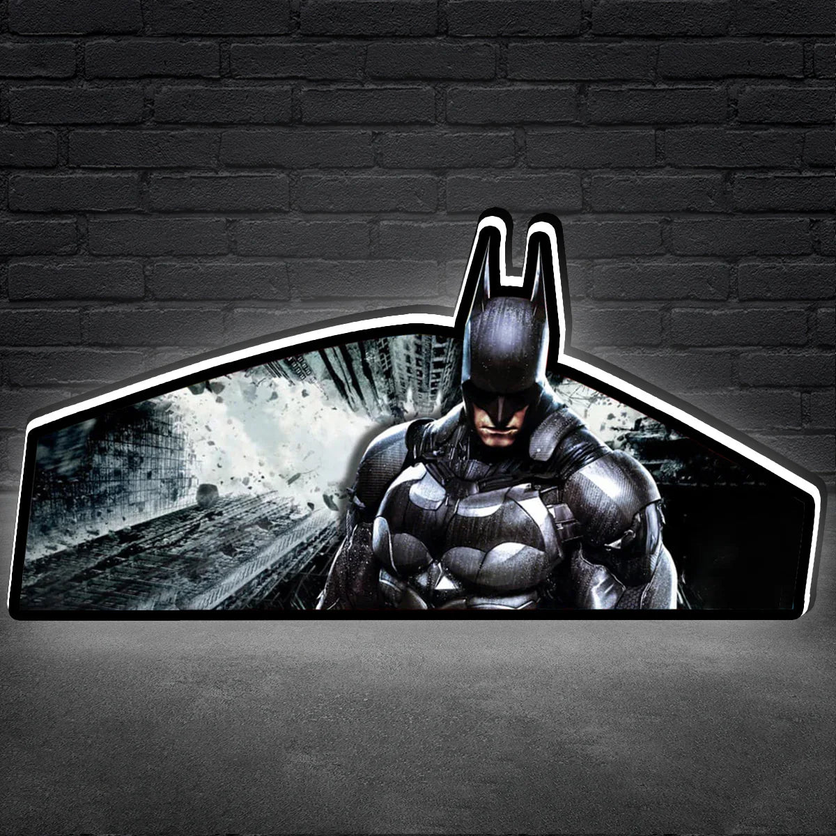 Batman Dark Knight Pinball Topper, 3D Printed Lightbox Powered by USB Band Dimm Wall Art Decor Man's Cave