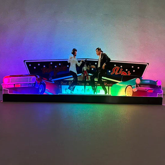 Pulp Fiction Pinball topper 3D Acrylic LED Topper, for CGC Pinball Machine, Pinball Topper