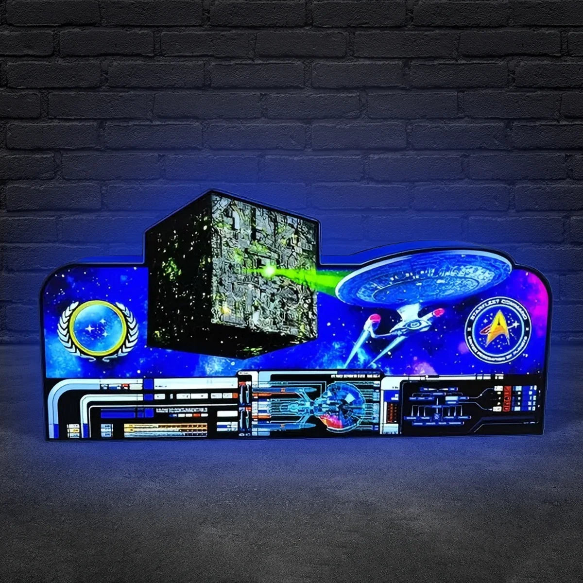Star Trek Pinball Topper  Led Lightbox, USB plug Dimmer, Pinball Arcade Decor, Perfect for Game Room or Pinball Machine