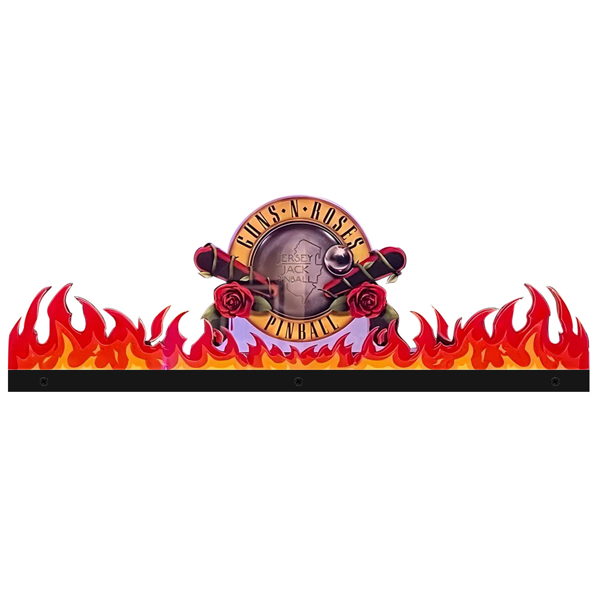 Guns N' Roses Topper Pinball Acrylic LED Topper, with Metal Base Bracket for Stern Pinball Machine, Pinball Topper