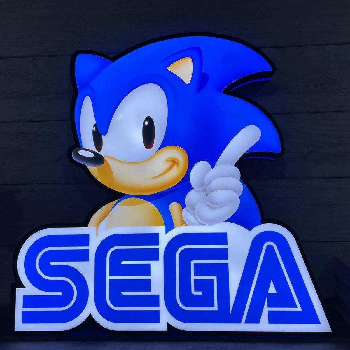 Conik Sign Sonic the Hedgehog SEGA Logo 3D LED Light Box, SEGA Sign Lightbox, Per ...