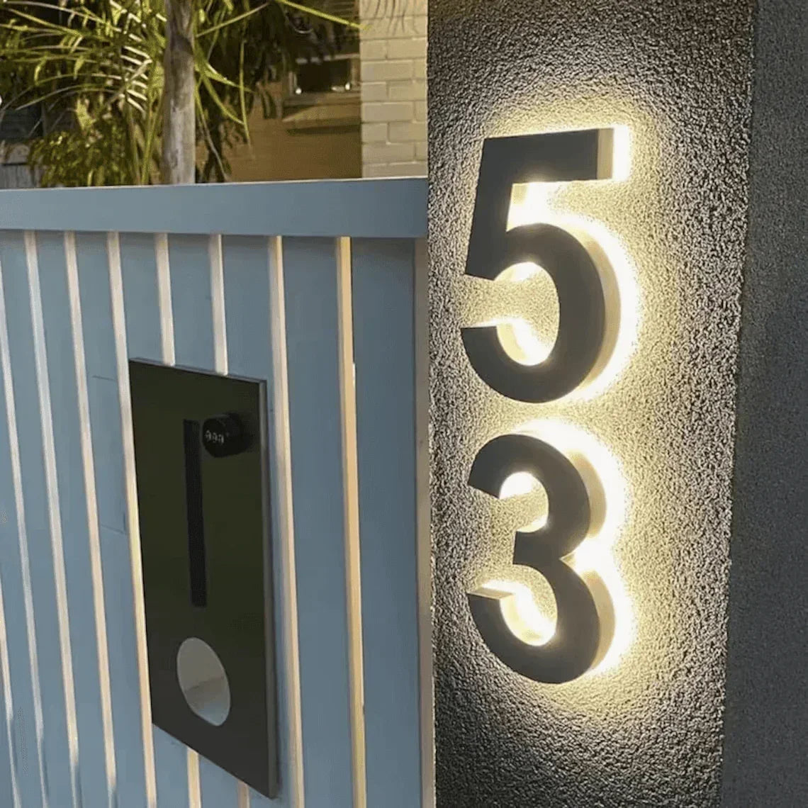 Led Address Numbers Sticker Led outdoor waterproof Backlit LED House Address Numbers – FYLZGO Signs