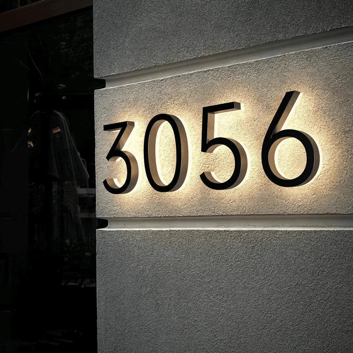 Led Address Numbers Led outdoor waterproof Backlit LED House Address Numbers – FYLZGO